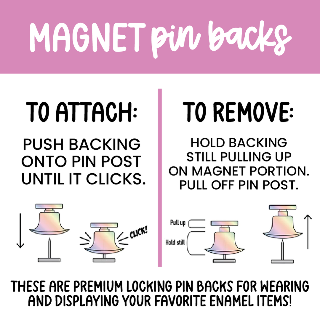 Magnetic Pin Backs | Packs of 5 + 10