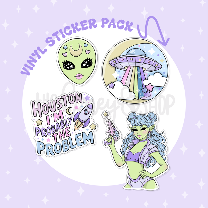 Cosmic Cuties | Deluxe Digital Babe Box - Printable Stickers &amp; Clipart