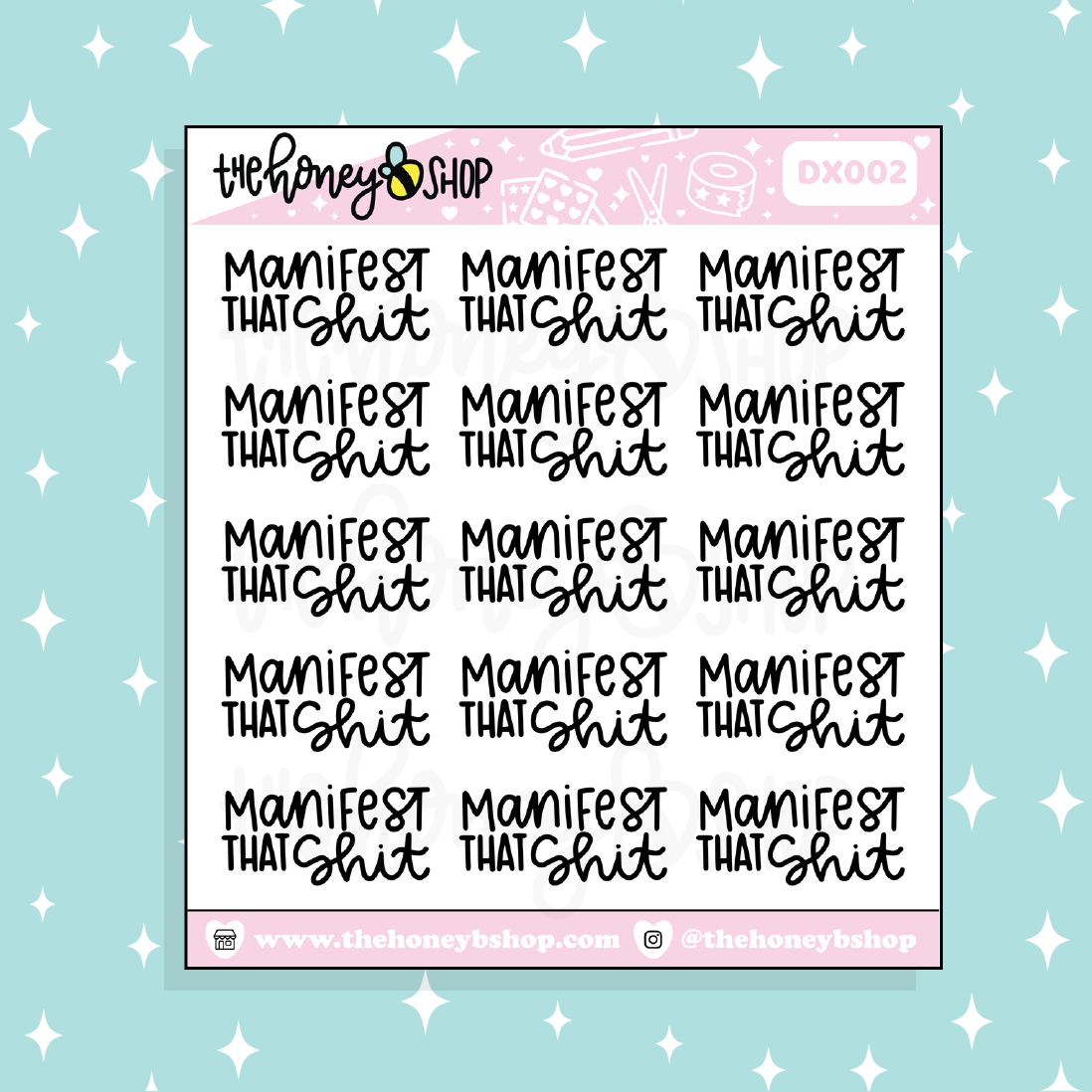Manifest That Shit Doodle Sticker