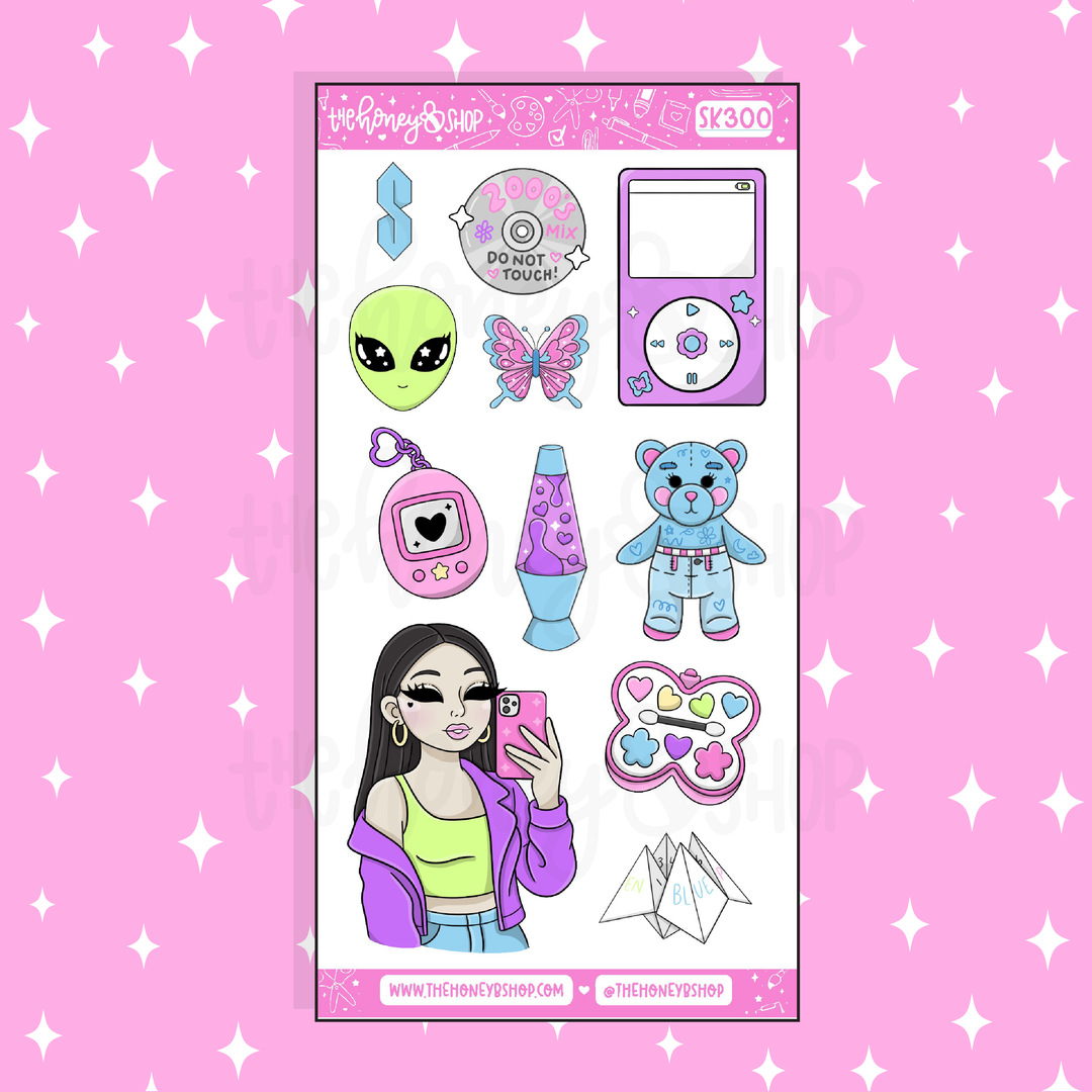 Etiqueta engomada del Doodle de las cajas llenas de las duchas | A la carta | ¡Elige tu tono de piel!