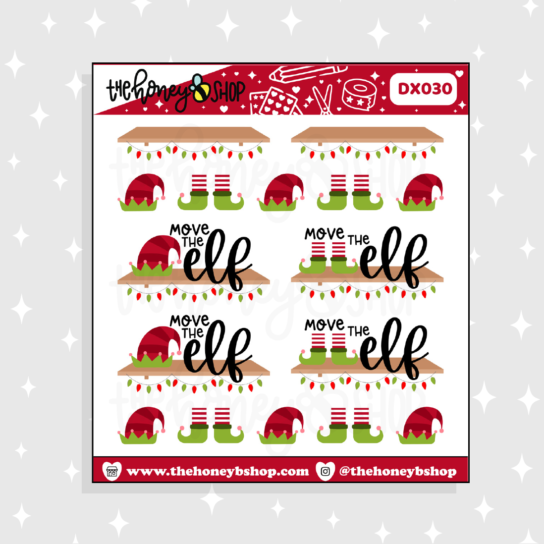 Elf On The Shelf Deco Doodle Sticker