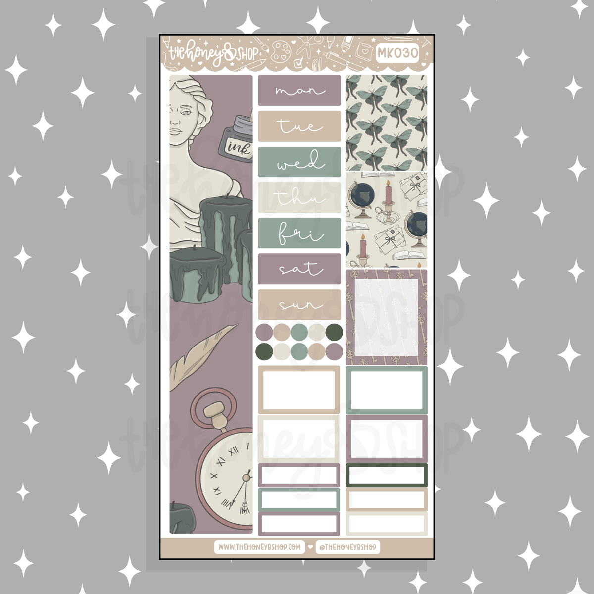 Dark Academia BEE6 Monthly Kit | Fits BEE6 TRP Planner