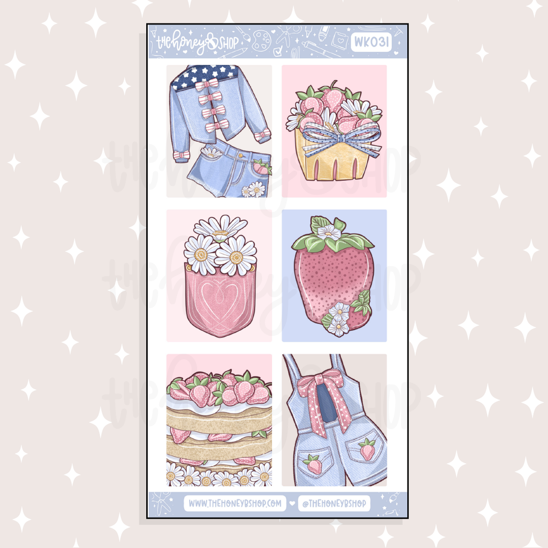 Denim Daisy Weekly Kit Doodle Sticker | Choose Your Sheets!