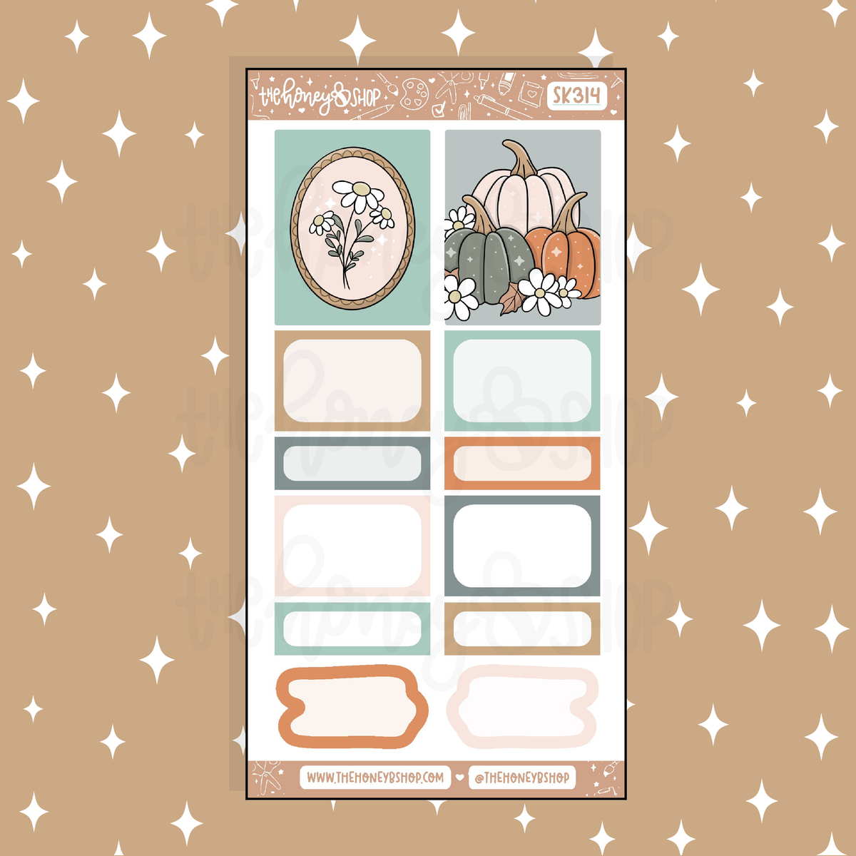 Autumn Vibes Half Boxes Doodle Sticker | A La Carte