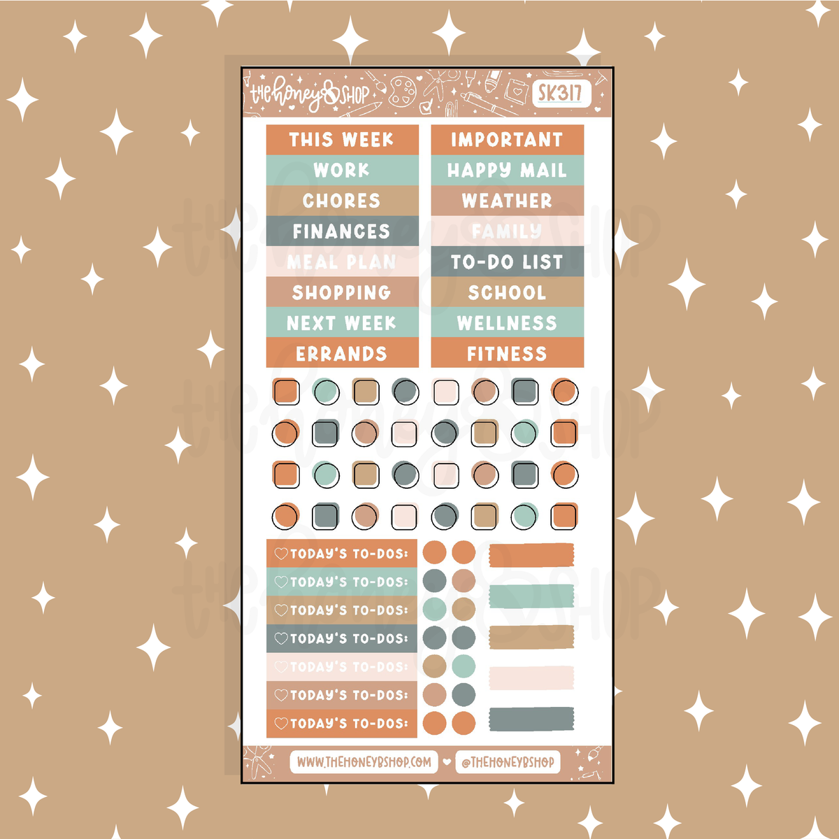 Autumn Vibes Headers + Bullet Points Doodle Sticker | A La Carte