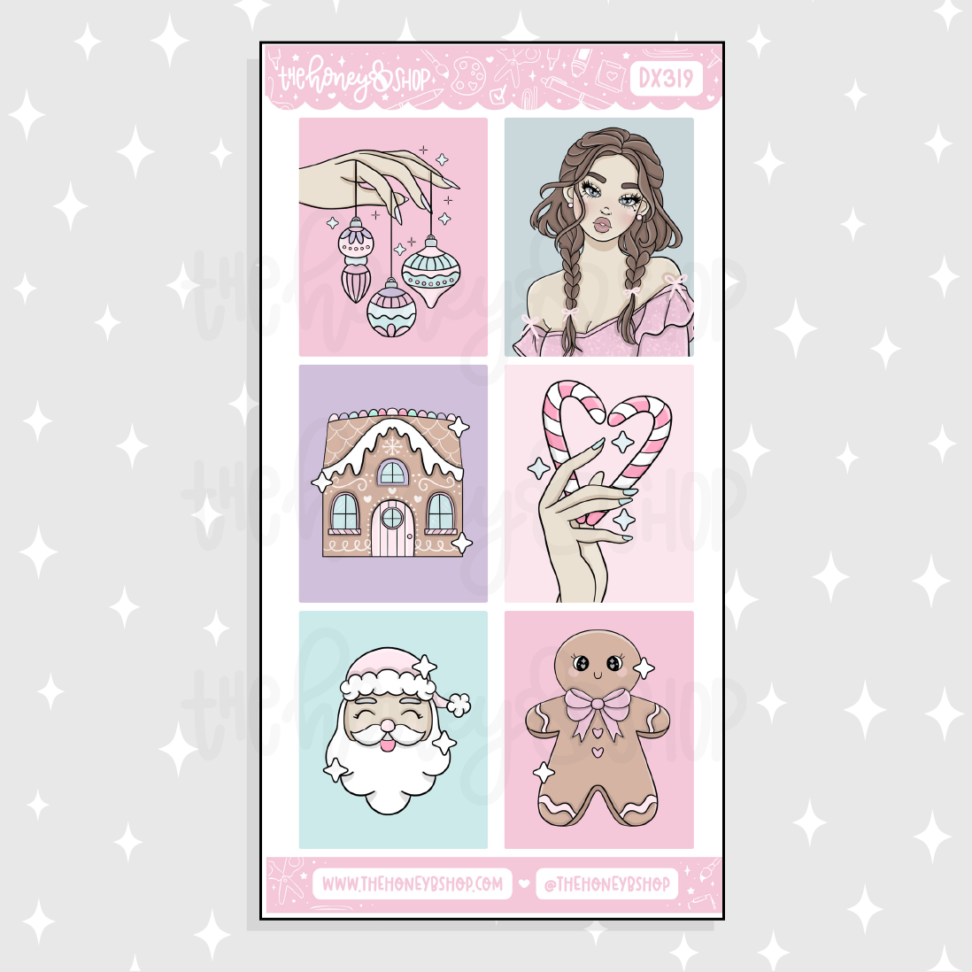 Holiday Magic Full Boxes Doodle Sticker | November Patreon | Choose your Skin Tone!