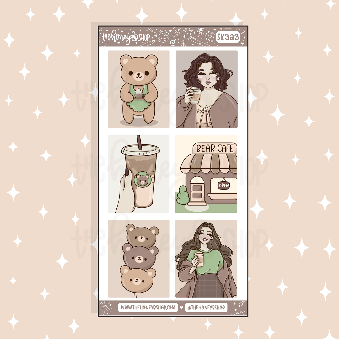 Etiqueta engomada del Doodle de las cajas llenas de las duchas | A la carta | ¡Elige tu tono de piel!