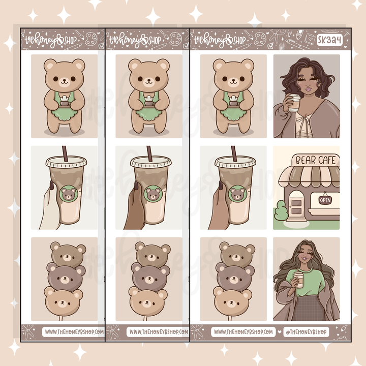 Etiqueta engomada del Doodle de las cajas llenas de las duchas | A la carta | ¡Elige tu tono de piel!