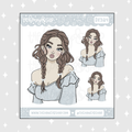 Holiday Babe Doodle Sticker | November Patreon | Choose your Skin Tone!