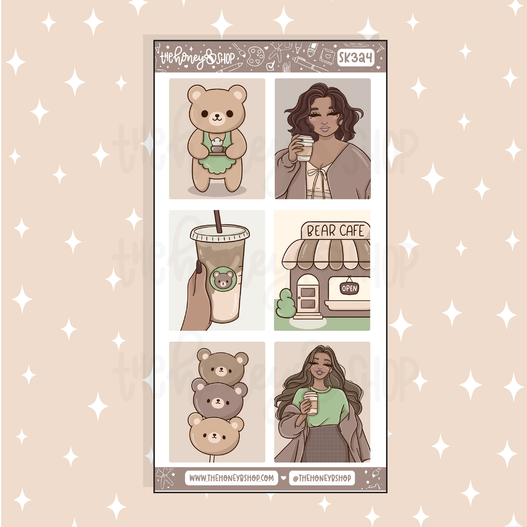 Etiqueta engomada del Doodle de las cajas llenas de las duchas | A la carta | ¡Elige tu tono de piel!