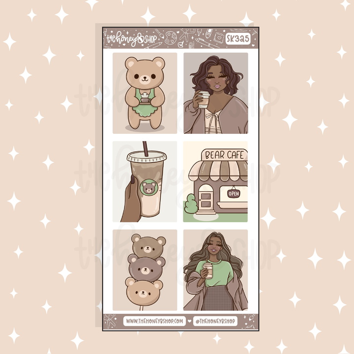 Etiqueta engomada del Doodle de las cajas llenas de las duchas | A la carta | ¡Elige tu tono de piel!