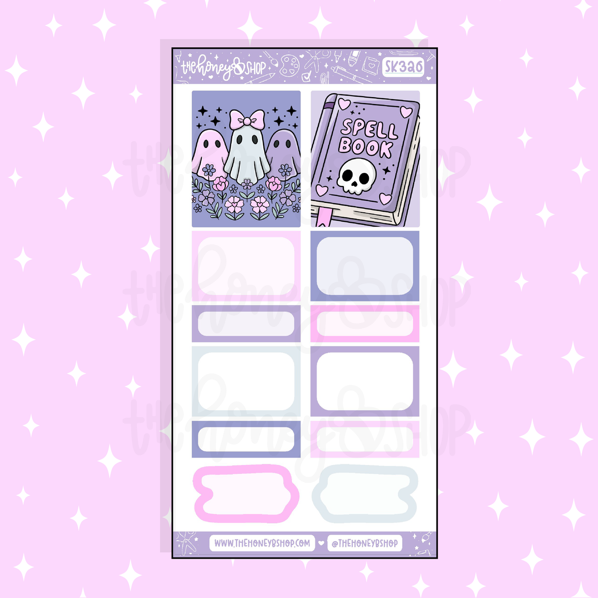 Spooky Stationery Half Boxes Doodle Sticker | A La Carte