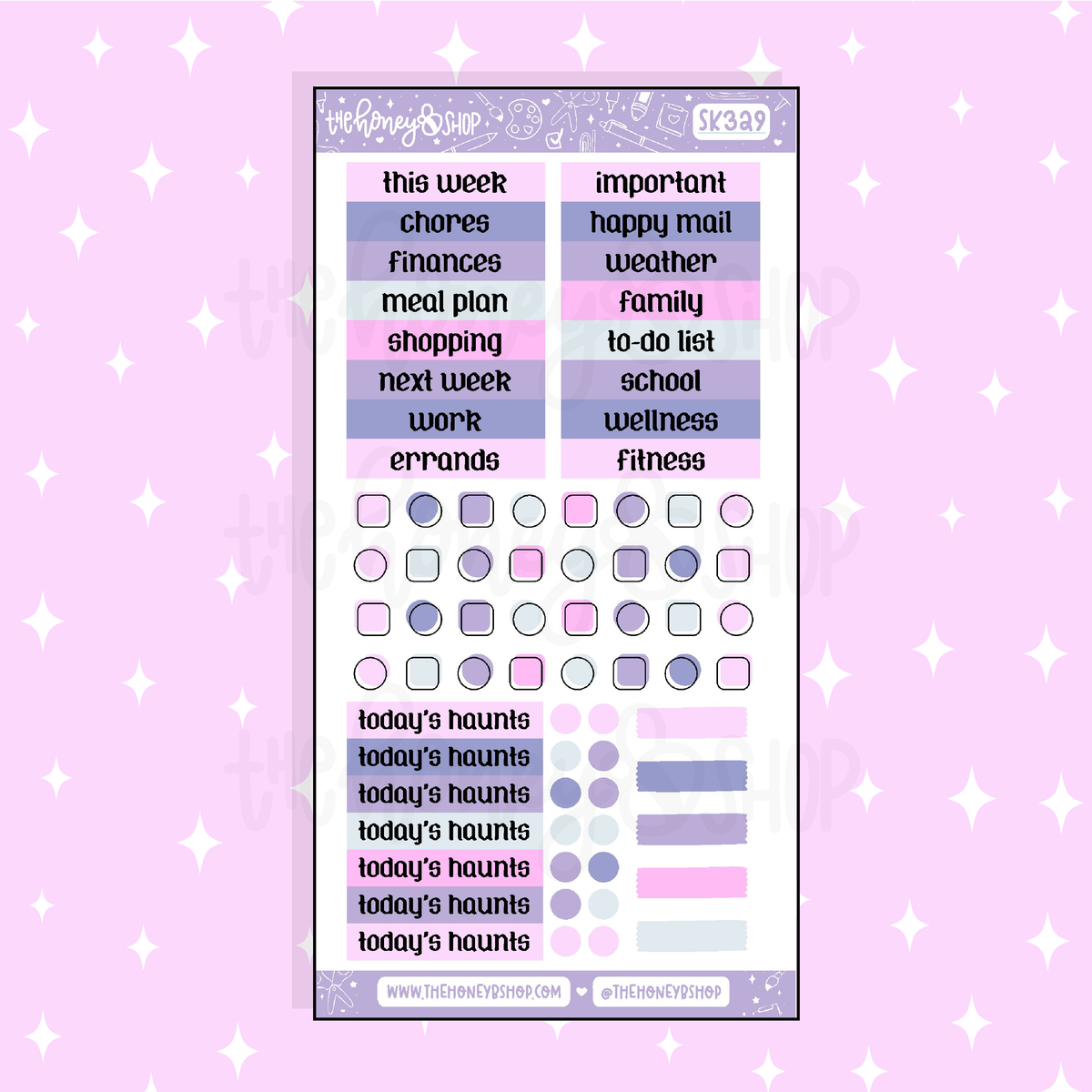 Spooky Stationery Headers + Bullet Points Doodle Sticker | A La Carte