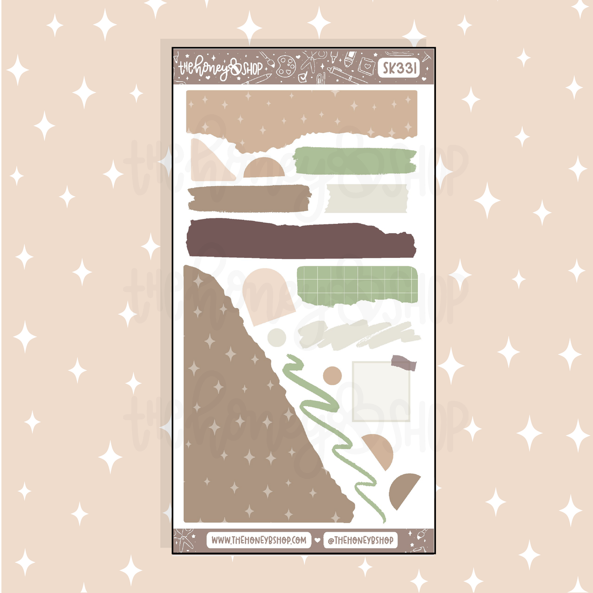 Beary Cafe Journaling Planner Doodle Sticker | A La Carte