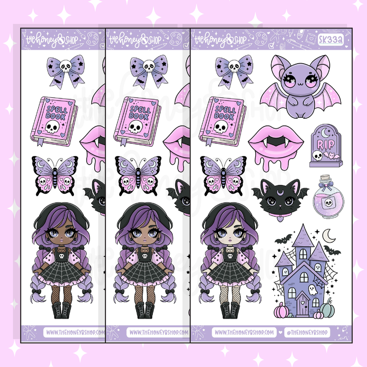 Etiqueta engomada del Doodle de las cajas llenas de las duchas | A la carta | ¡Elige tu tono de piel!