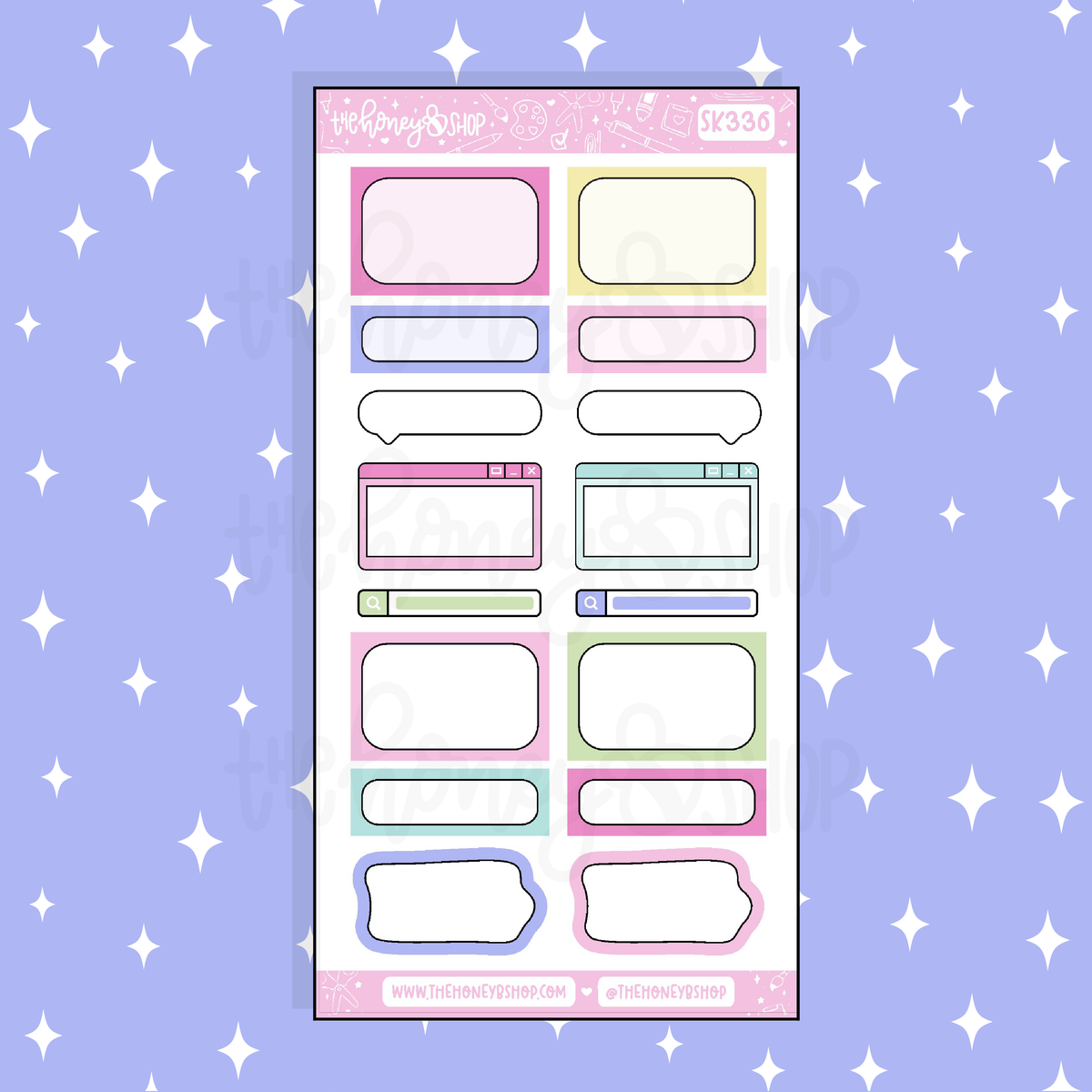 Set For Success Half Boxes Doodle Sticker | A La Carte