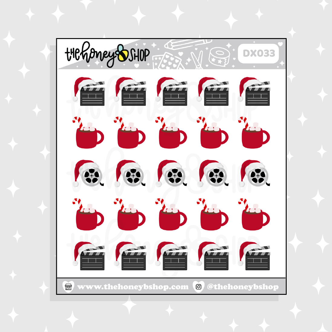 Christmas Movies Deco Doodle Sticker