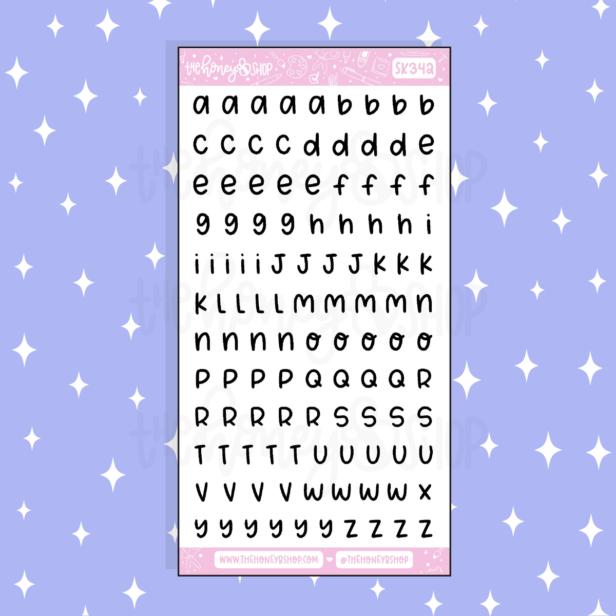 Large Alphabet Lettering Doodle Sticker | A La Carte