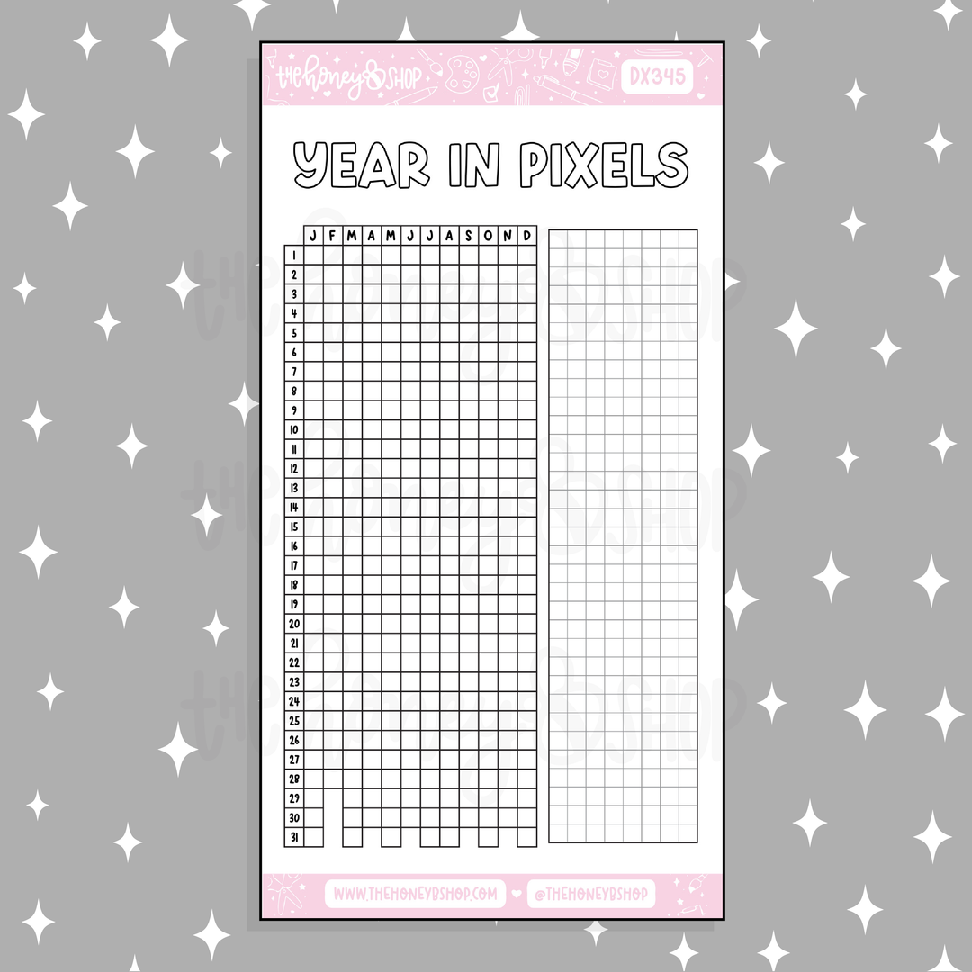 Year in Pixels Tracker Doodle Sticker – TheHoneyBShop year-in-pixels-tracker-doodle-sticker-thehoneybshop