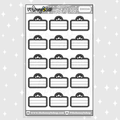 Doodle de cajas de marquesina de película neutral Pegatina