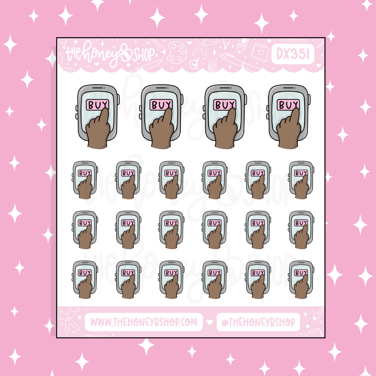 Shopping Online + Buying Doodle Sticker | Choose your Skin Tone!