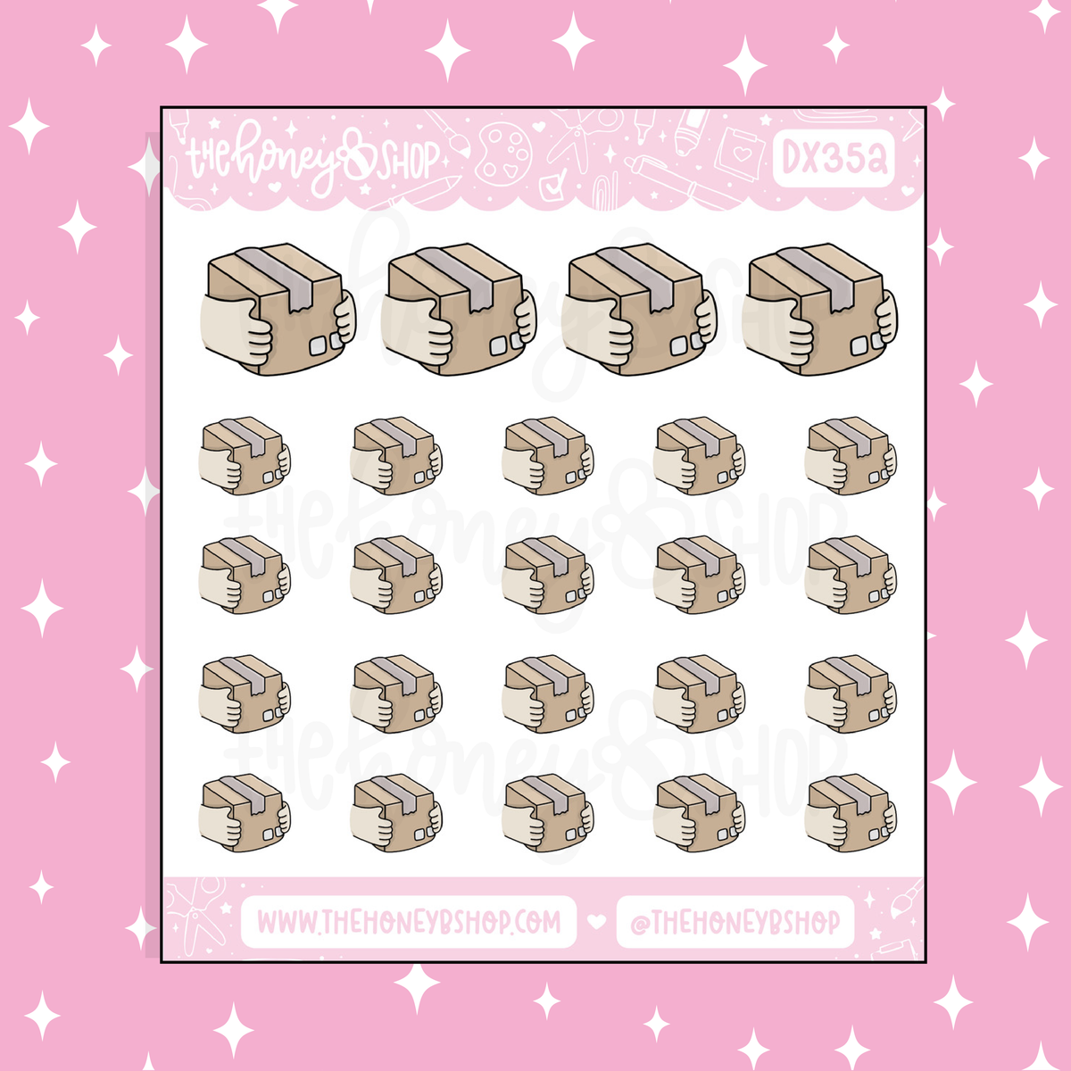 Happy Mail / Package Incoming Doodle Sticker | Choose your Skin Tone!