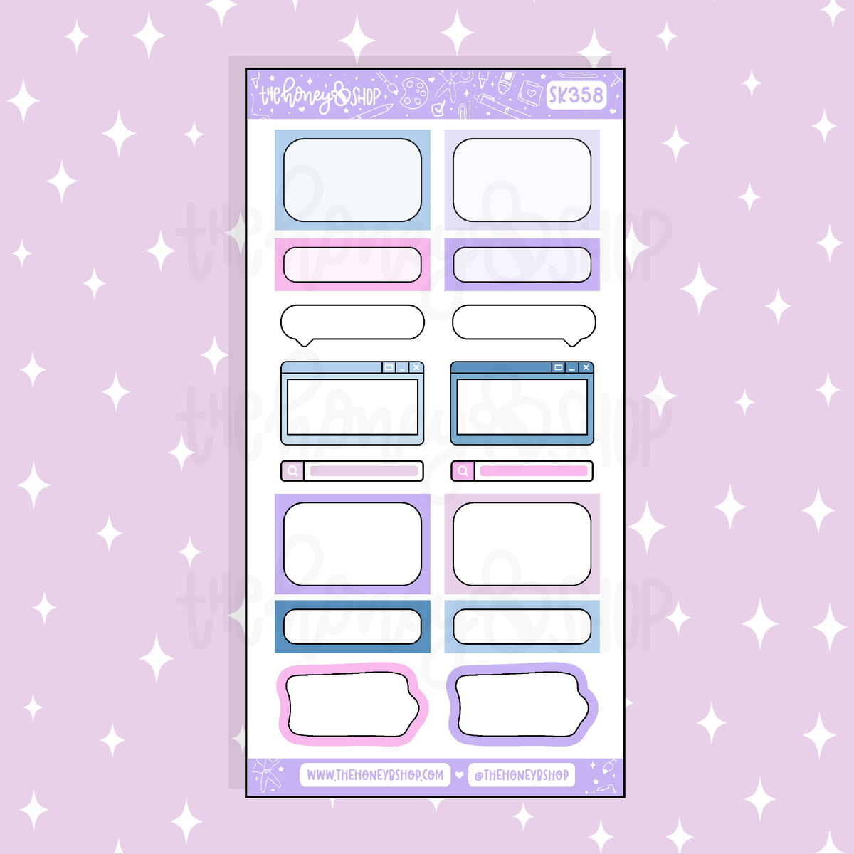 Cosmic Cutie Half Boxes Doodle Sticker | A La Carte