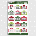 Christmas Movie Marquee Boxes Doodle Sticker