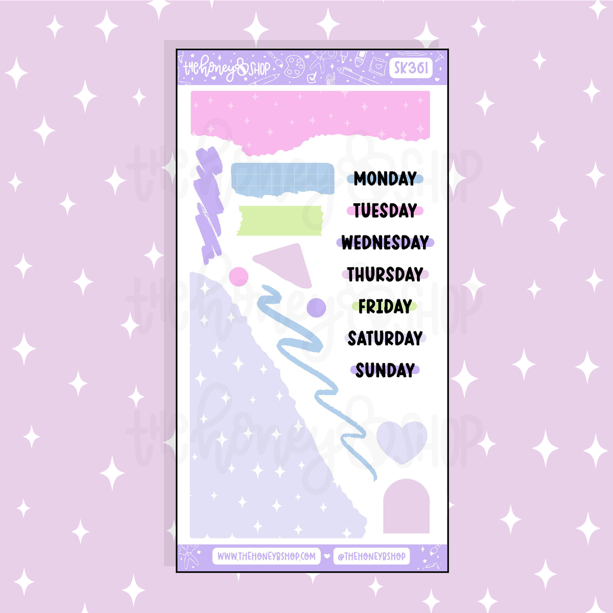 Cosmic Cutie Journaling + Days of the Week Doodle Sticker | A La Carte