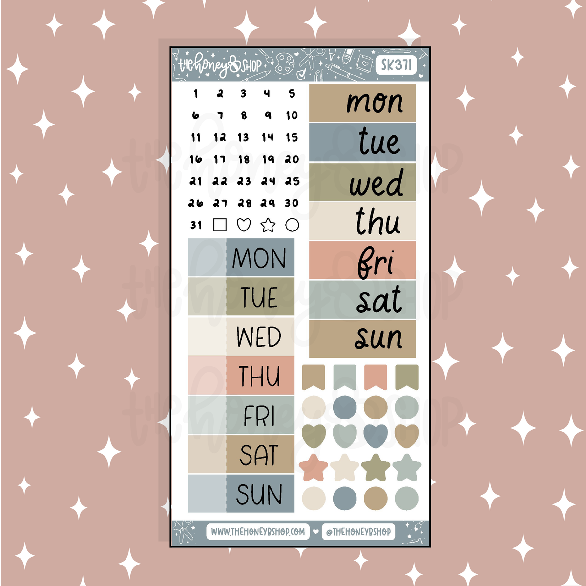 Homebody Date Covers + Numbers Doodle Sticker | A La Carte