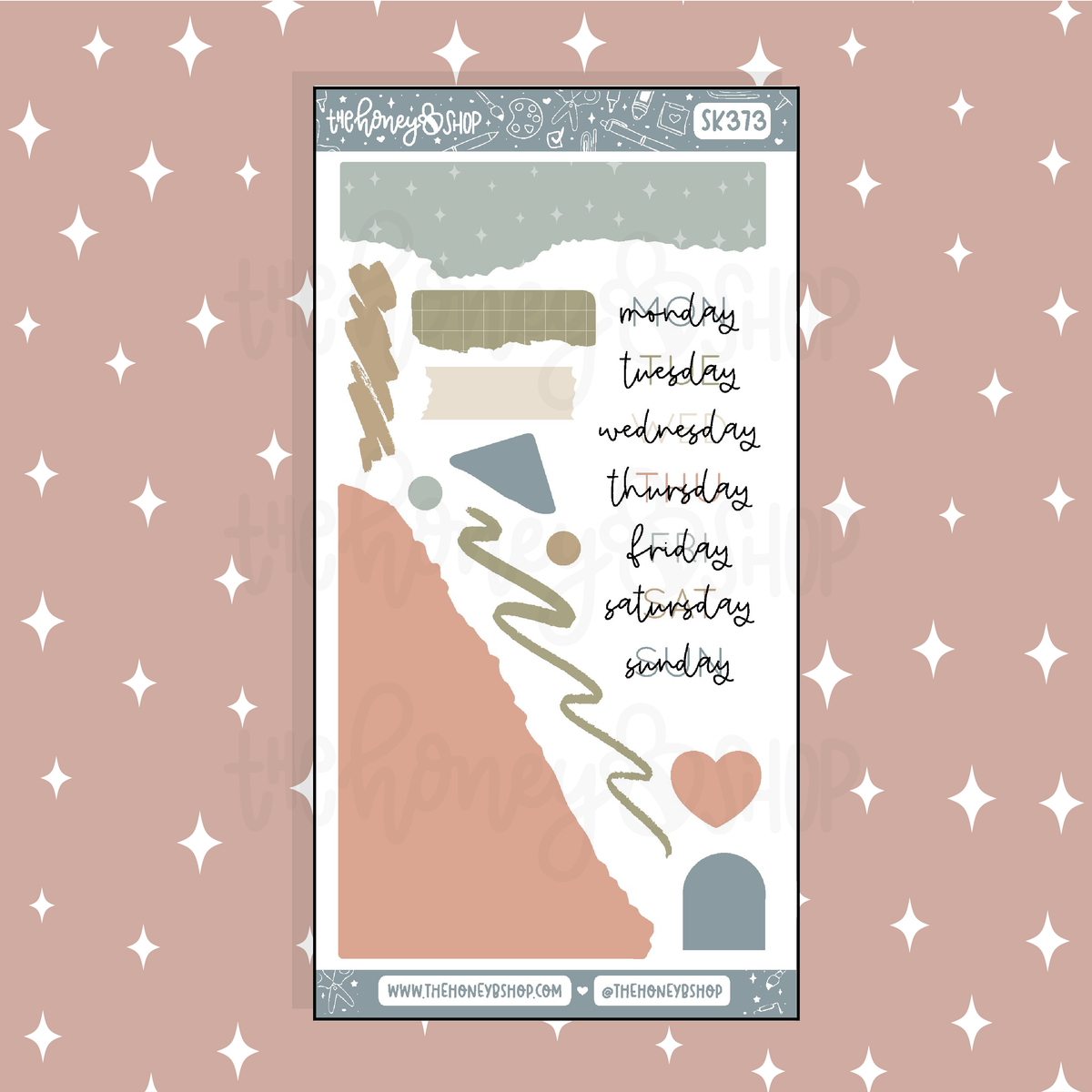 Homebody Journaling + Days of the Week Doodle Sticker | A La Carte