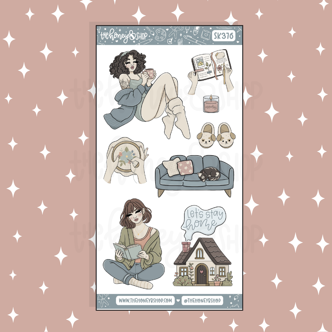 Homebody Large Babe Deco Doodle Sticker | A La Carte | Choose your Skin Tone!
