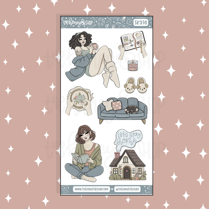 Homebody Large Babe Deco Doodle Sticker | A La Carte | Choose your Skin Tone!