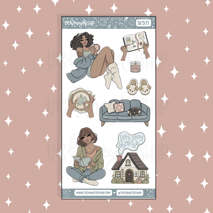 Homebody Large Babe Deco Doodle Sticker | A La Carte | Choose your Skin Tone!
