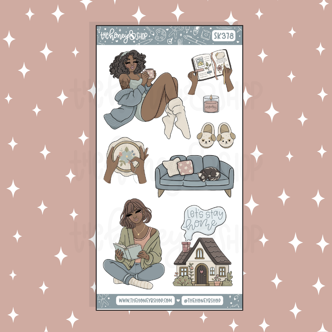 Homebody Large Babe Deco Doodle Sticker | A La Carte | Choose your Skin Tone!