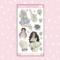 Lucky Large Babe Deco Doodle Sticker | A La Carte | Choose your Skin Tone!