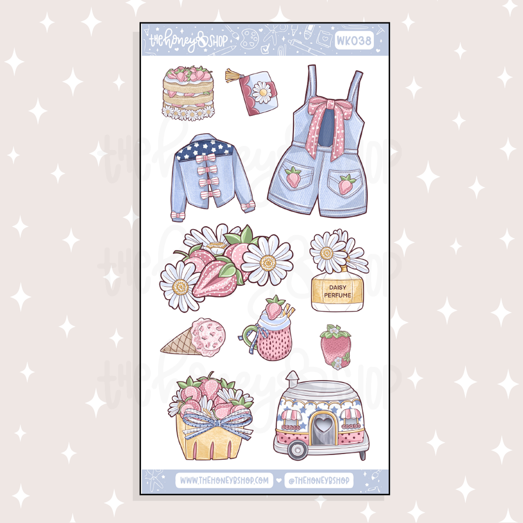 Denim Daisy Weekly Kit Doodle Sticker | Choose Your Sheets!