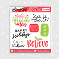 Christmas Lettering Deco V2 Doodle Sticker