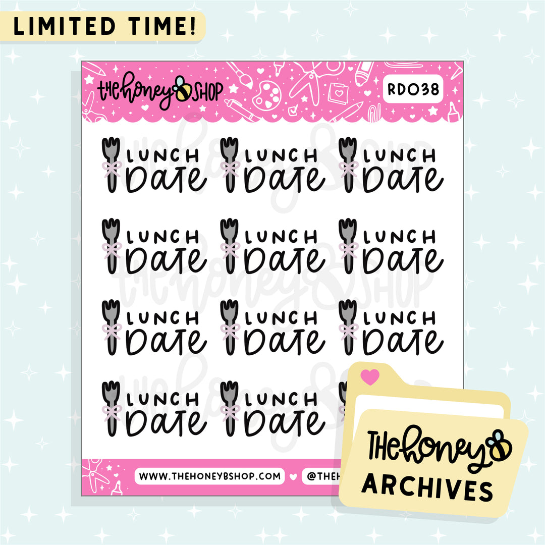 Lunch Date Doodle Sticker Sheet | TheHoneyB Archive