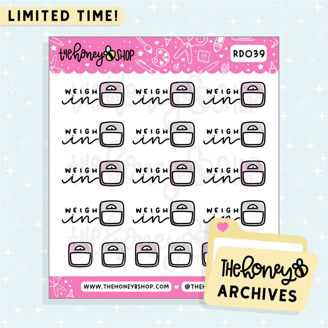 Weigh In Doodle Sticker Sheet | TheHoneyB Archive