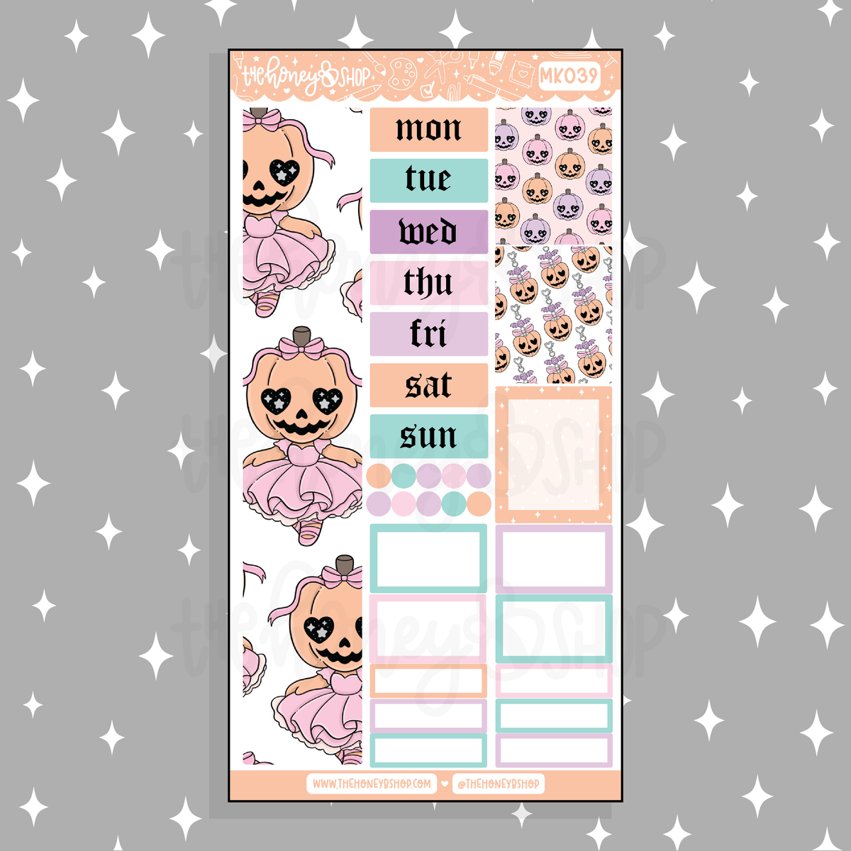 Pastel Pumpkin BEE6 Monthly Kit | Fits BEE6 TRP Planner