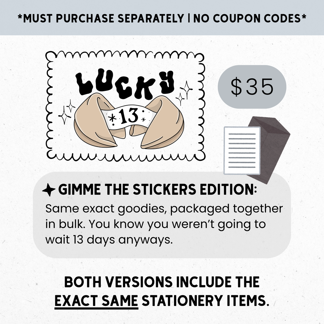 Lucky 13 | 13-Day Sticker &amp; Stationery Advent Calendar