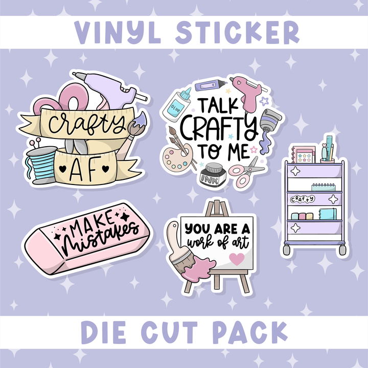 Crafty AF | Deluxe Digital Babe Box - Printable Stickers &amp; Clipart