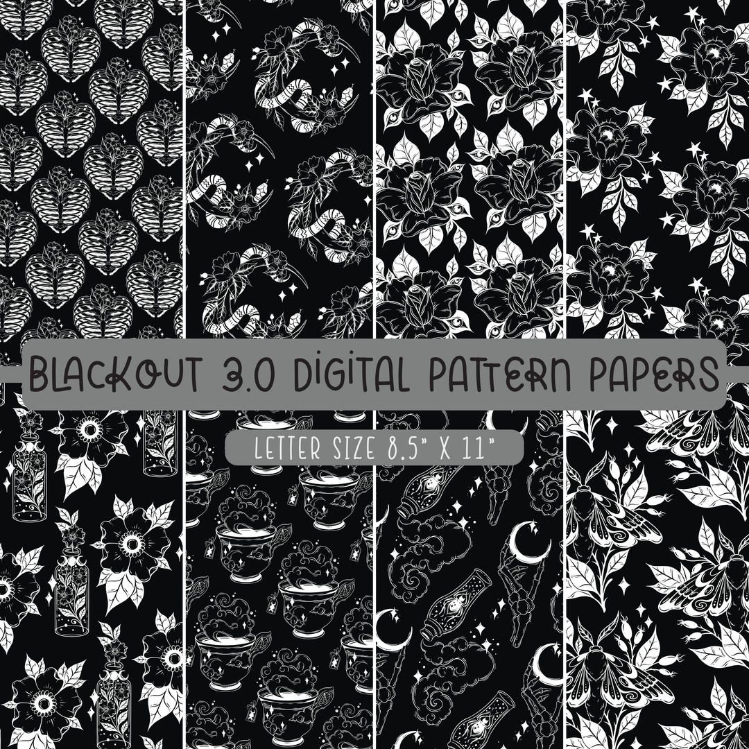 Blackout 3.0 | Sep 2023 Digital Babe Box - Clipart &amp; Digital Papers