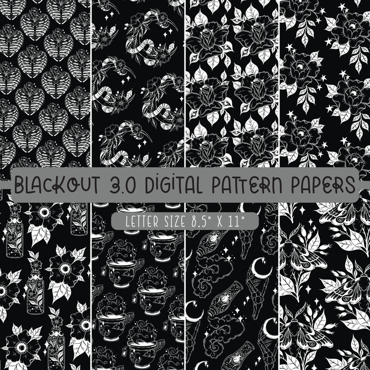 Blackout 3.0 | Sep 2023 Digital Babe Box - Clipart &amp; Digital Papers