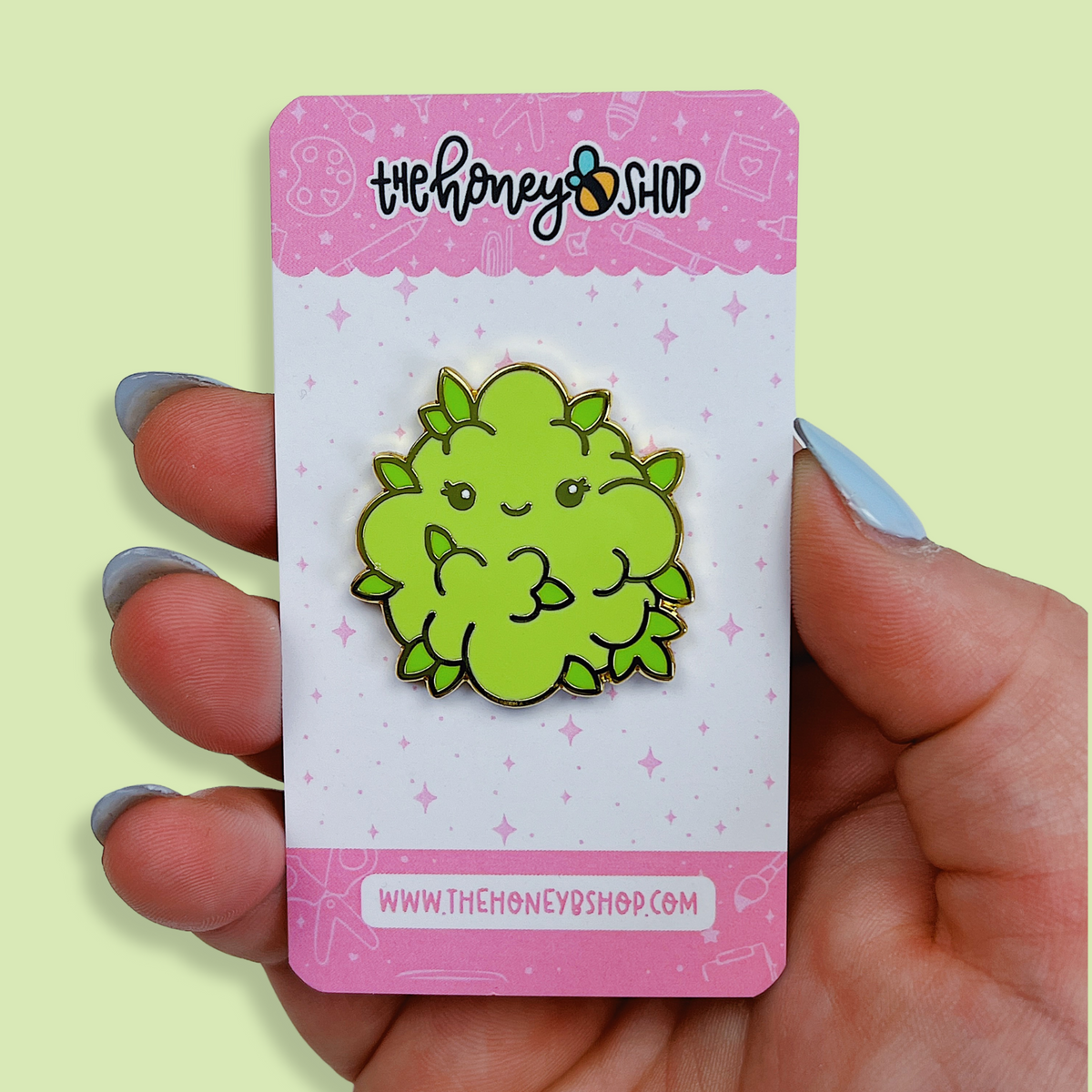 Kawaii Bud Nugget Enamel Pin | Gold Plated