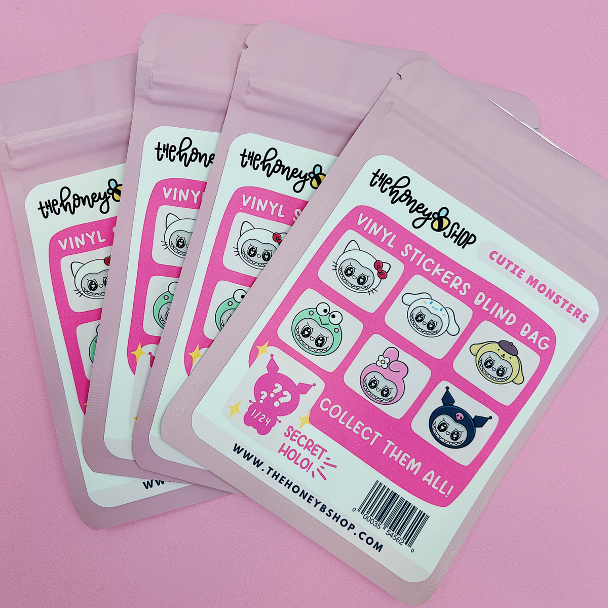 Cutie Monster Series 1 | Vinyl Sticker Blind Bag | Includes 3 Vinyl Stickers!