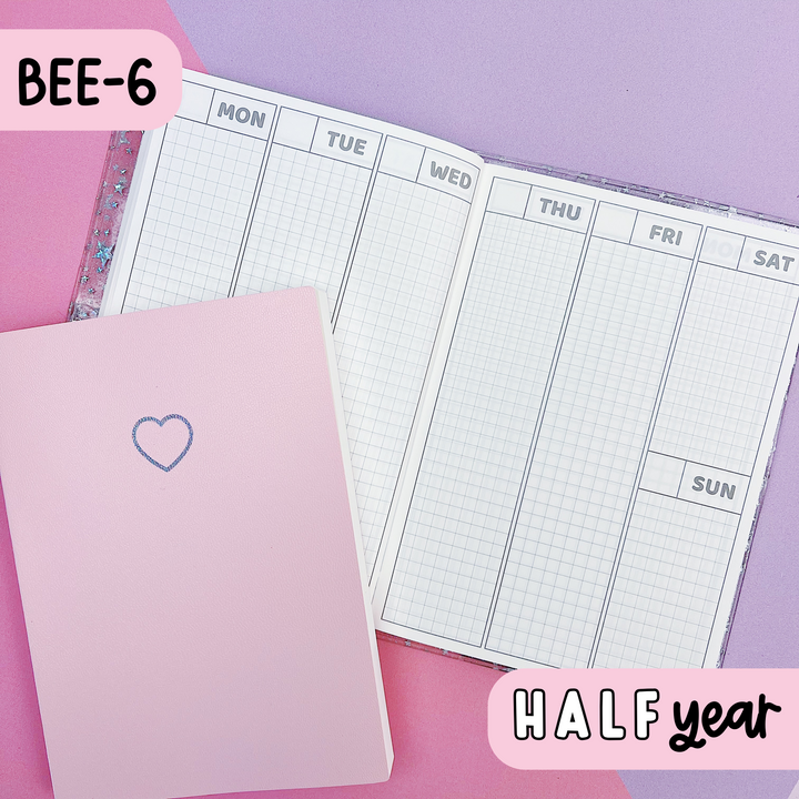 Half Year BEE-6 THBS Planner | Tomoe River Paper | Undated Monthly, Weekly, + Daily Planner