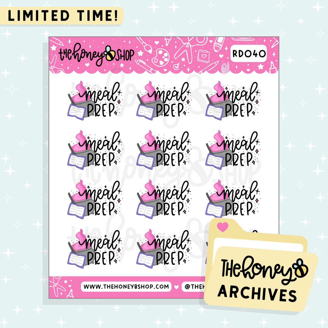 Meal Prep Cauldrons Doodle Sticker Sheet | TheHoneyB Archive