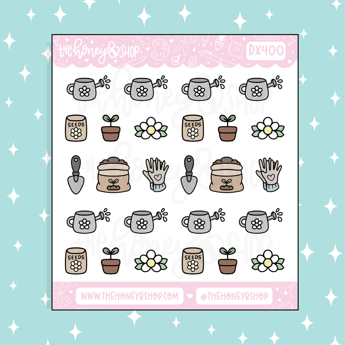 Gardening / Garden Tools Icons Doodle Sticker